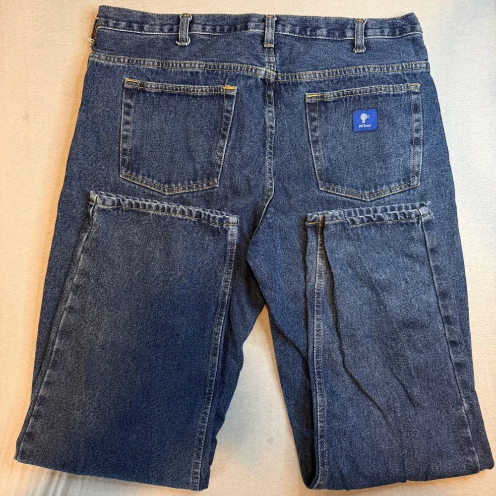 3 pr RK Brand Mens Blue Jeans 38x32 Straight Leg 100% Cotton Denim Work Pants